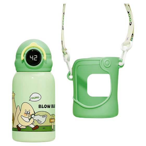 
Large-capacity student stainless steel straw cup outdoor kindergarten insulated cup portable kettle children's travel water cup