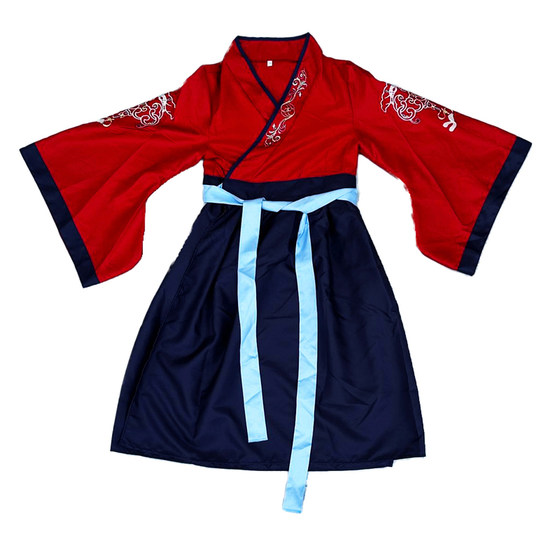 Children's traditional Chinese school uniforms, boys' ancient costumes, Hanfu, traditional Chinese school girls, elementary school students, performance costumes, three character classics, and children's performance costumes