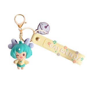 King Glory Hero Little Qiao Lubanzhuang Zhou Cai Wen Ji Qiao Ji Ji Ji soft glue metal keychain pendant