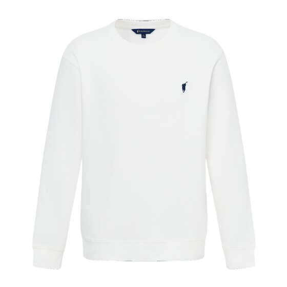 
POLOWALK men's long-sleeved T-shirt 2025 winter new men's simple round neck solid color bottoming shirt top