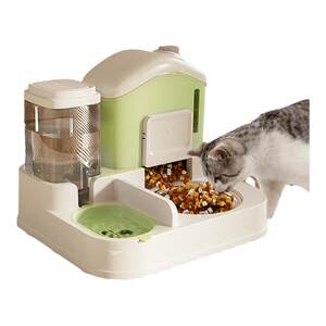 
Snow House Cat Bowl Automatic Feeder Water Dispenser Large Capacity Dog Basin Dog Bowl Anti-overturning Integrated Drinking Water Dog Basin