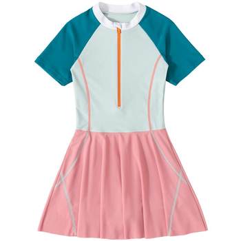 Children's swimsuits girls 2025 new quick-drying dress swimsuits girls mid-large children professional training swimsuits