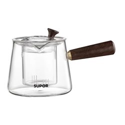 Supor side handle glass teapot