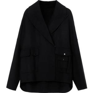 
HGENTEEL high-tech winter clothing for women vertical tail structure and craft suit collar coat