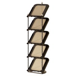 [Rattan Pattern Mid-Autumn Style Shoe Rack] Beautiful and multi-layered
