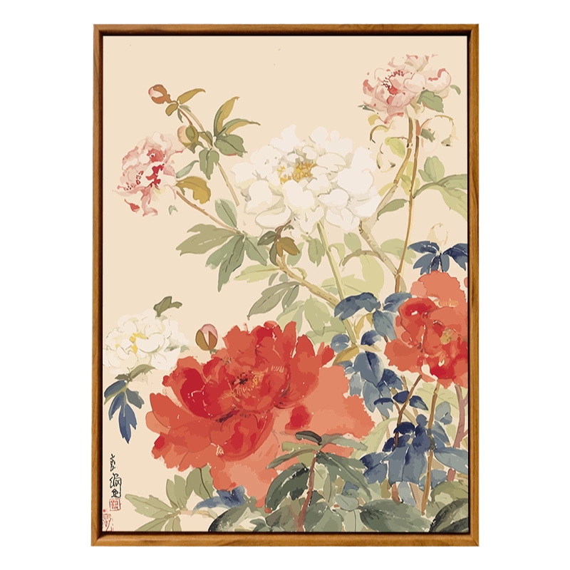 敦煌凤凰diy数字油画填色2024新款中国风油彩画填充手工绘装饰画