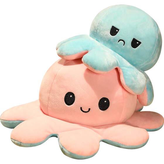 
Internet celebrity cute face-changing little octopus doll sleeping on the bed pillow doll plush toy girl male big doll