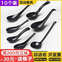 Шахта A5 Spoon Commercial Ramen Rice Loodle, черная имитация фарфора японская пряная ложка ложка ложки пластиковая гостиница Spoon Spoon