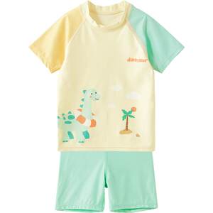 Wilbeelu female baby swimsuit truncies split children, girls, male and female baby summer sunscreen A category swimsuit 3 years old
