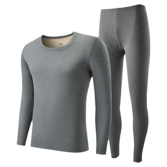 Yalu Thermal Underwear Men's Velvet Thickened Autumn Clothes and Autumn Pants Set Men's Velvet Defa Thermal Close-fitting Winter Protection