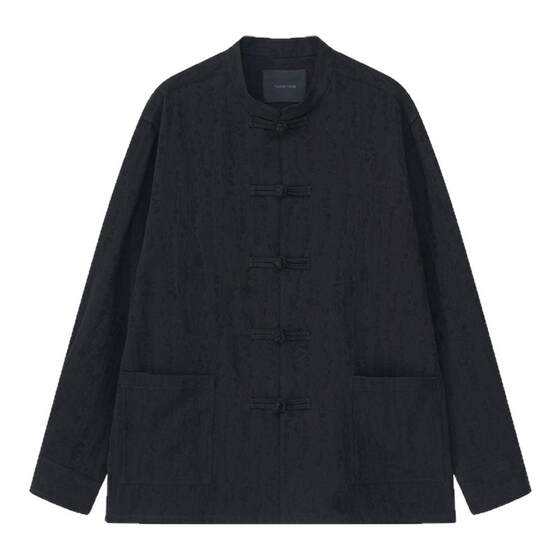 
New Chinese men's jacket ethnic Chinese style button-up shirt Tang suit stand collar trendy men's retro shirt