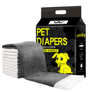 100 pieces of S deodorizing and thickened absorbent bamboo charcoal paper diaper for dogs and pets, cat diapers, Teddy diaper products