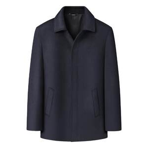 
Executive lapel woolen coat men's fattened autumn and winter middle-aged business casual mid-length woolen coat