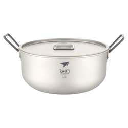 Keith's Titanium Pot Set Outdoor Camping Portable Lunch Box Lunch Pot Cookware Family Multifunctional Frying Pan Single Pot