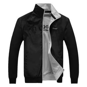 Spring jacket thin stand -up collar windbreaker double -noodle dressed jacket spring and autumn men's leisure double -sided wearing sportswear