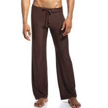 Мужские брюки мягкие шелковые веревки свободные нижние пижамы йога танец брюки SN0504