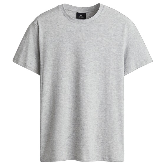 
HM men's and women's T-shirt pure cotton comfortable shoulder round neck casual short-sleeved simple inner layering shirt 0685816