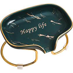 Light luxury style soap dish drain punch storage rack