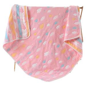 
Pure cotton five or six layers of gauze baby bath towel towel with towel air conditioner summer cool quilt baby newborn child blanket cover
