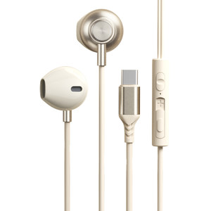 
Headphones wired half-in-ear type interface noise reduction high-quality mobile phone tablet karaoke round mouth game heavy bass