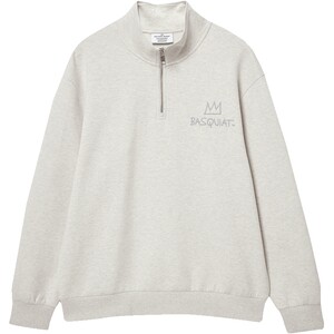 
Jack Jones BSQ co-branded men's spring new offset pattern casual loose half-high collar zipper sweatshirt