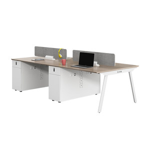 
E0 level office desk and chair combination simple modern booth 2 double 4 4 ​​6 six-person staff desk office screen workspace