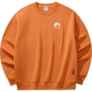 
ANTA Fox Bu Collaboration | Pullover sweatshirt for men and women winter plus velvet warm round neck casual long-sleeved top