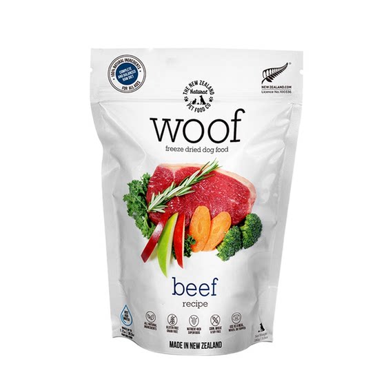 [Wangcai] New Zealand imported Woof staple food freeze-dried raw bone meat dog food possum beef venison into puppy food
