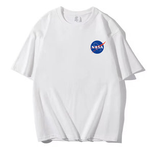 NASA WEEK官网B联名款新品2023纯棉短袖t恤男女潮牌上衣情侣装T恤