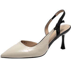 
[Silent Series] Qianbaidu stiletto heel fashion sandals women's new Baotou commuting half sandals with versatile temperament