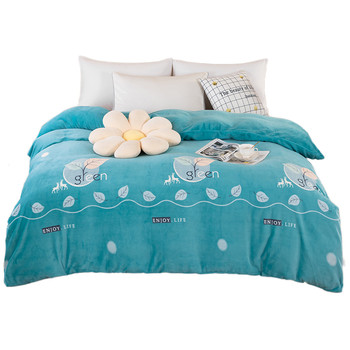 Milk velvet plus velvet thickening non-fading non-shedding quilt cover