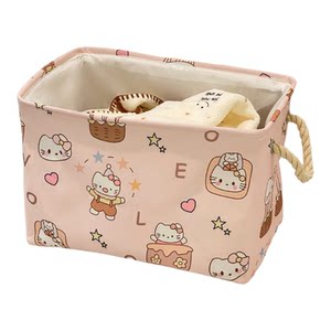 Cartoon fabric dirty laundry basket foldable bathroom large-capacity dirty laundry storage basket at home portable handheld laundry basket