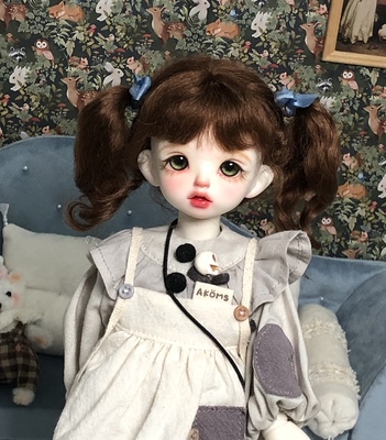 taobao agent [Wig] Ziyu Doll new 6 -point BJD horse -haired high double ponytail shape soft head shell spot