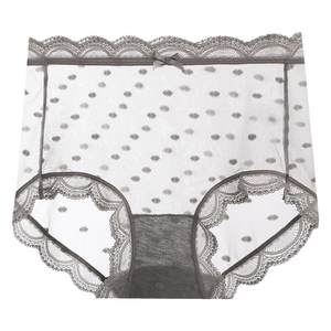 Butterfly Anfen sexy lace high -waisted mesh gauze summer thin ice silk white pants female 100%cotton cotton all cotton crotch flat angle