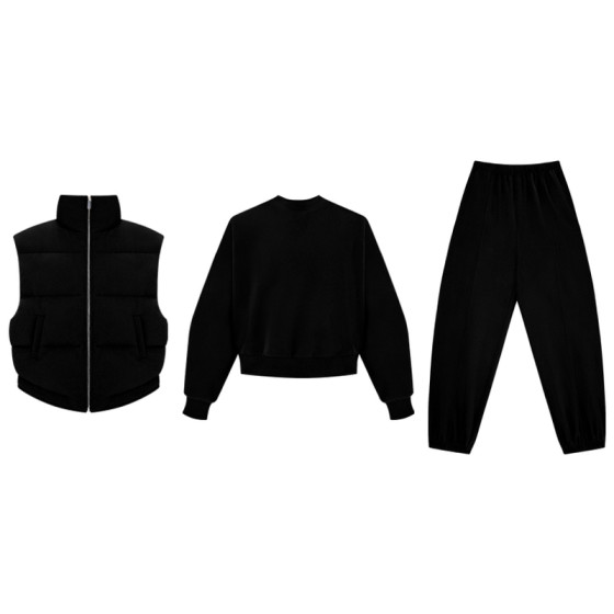 
HONORE Guyue Du's custom-made Salona knitted relaxed and versatile down jacket, vest and velvet suit