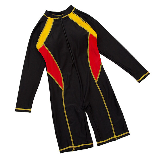 Large size jumpsuit, women's long sleeved sun protection, conservative professional training diving suit, chubby mm200 * 0.5kg quick drying swimming swimsuit