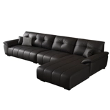 Лоуренс Высоко -обрачный современный минималистский диван наложник является бессмысленным, легкий роскошь большой и маленький подразделение гостиная дерма латекс диван