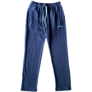 Daily single flat-mouth sports pants pure cotton straight men's wardrobe knitted straight-mouth casual pants spring and autumn loose trousers
