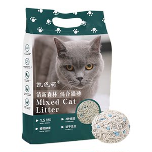 
Kaiseli 40*0.5kg cassava pure tofu bentonite quick clumping deodorant non-stick bottom non-stick mixed cat litter