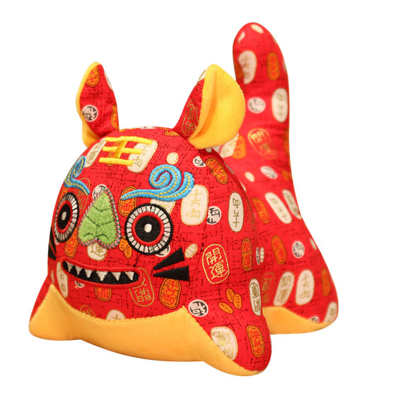 Fun Tiger traditional folk crafts, zodiac doll dolls, the year of mascot doll plush toy custom gift