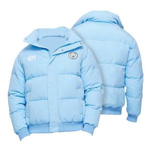 
[Official genuine] Manchester City Club offset team logo sports and leisure warm light blue city cotton clothing