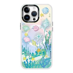 
ANGYING Island Diary is suitable for Apple 17promax mobile phone case 15 magnetic suction new iPhone16pro protective cover 13pm creative and good-looking ip14 all-inclusive 12 with stand for women