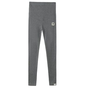 Maternity leggings for spring, autumn and winter, fashionable new large size loose plus velvet thickened warm belly-supporting trousers
