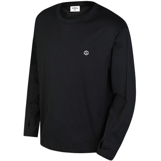 
Zheng Qiyuan's same GuukaTech anti-wrinkle American cotton long-sleeved T-shirt men's trendy spring mid-length round neck top