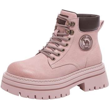 Camel Martin boots thick-soled women's shoes 2025 autumn and winter new style rhubarb boots hiking shoes short boots women's fashion boots