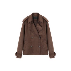 
XWI Xinweimeilad suede short windbreaker jacket for women in autumn and winter unique and super good-looking casual jacket top