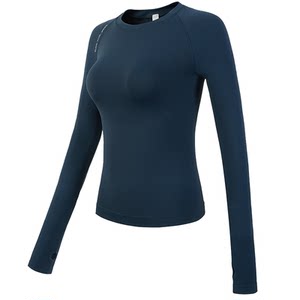2025 Autumn New Sports Long Sleeve T-shirt Women's Tight Yoga Wear Slimming Running Pilates Training Fitness Top