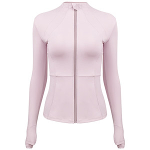 
SLIMMO sports jacket for women wearing jogging sports fitness clothing stand collar zipper quick-drying long-sleeved jacket spring