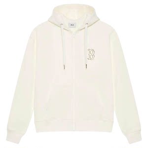 
MLB solid color zipper, letter embroidered small logo, casual and versatile, long-sleeved cardigan sweatshirt, same style for men and women