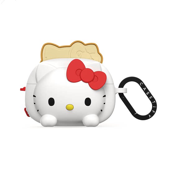 Hello Kitty联名CASETiFY吐司机造型珍藏版无线蓝牙耳机保护套适用苹果AirPods Pro/2代防摔壳凯蒂猫甜美可爱